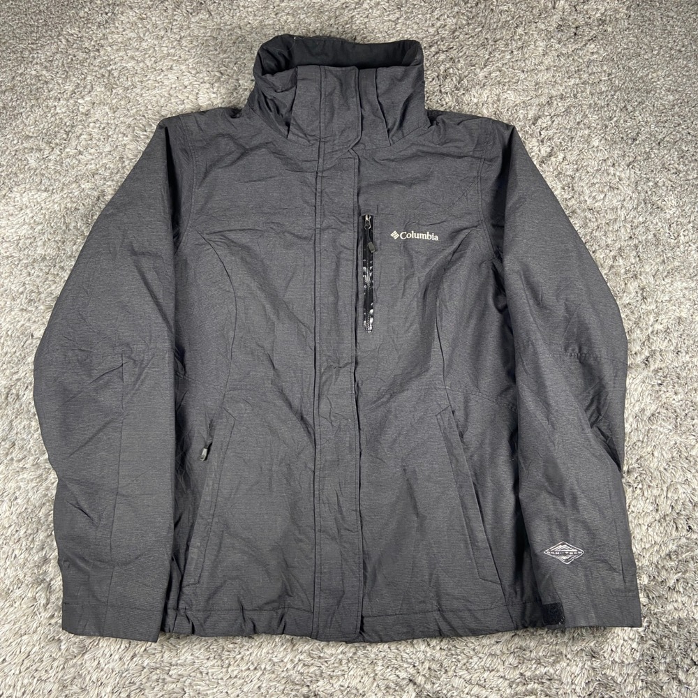 Columbia Alpine Action Omni-Heat Jacket Womens Medium Charcoal Grey Parka Coat